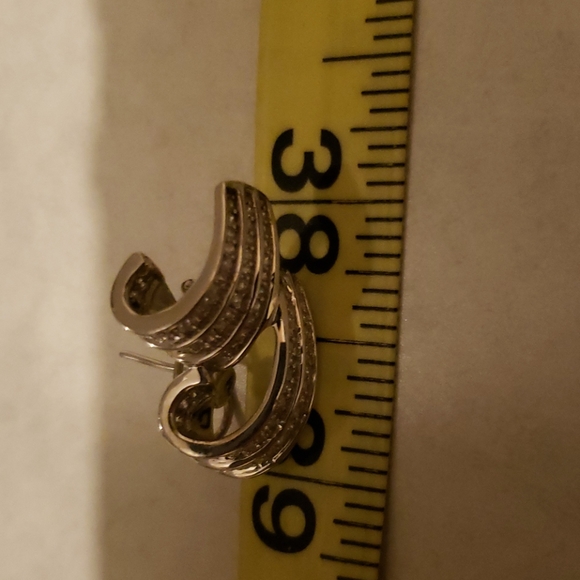 Sterling silver cubic zirconia earrings - Picture 7 of 8